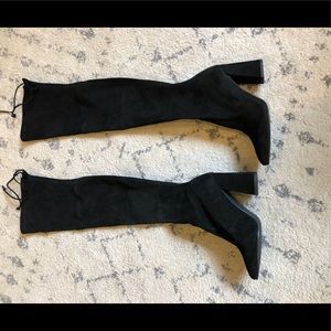 Stuart Weitzman The Highstreet Boot Black Suede